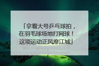 拿着大号乒乓球拍，在羽毛球场地打网球！这项运动正风靡江城