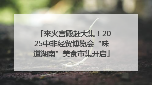 来火宫殿赶大集！2025中非经贸博览会“味道湖南”美食市集开启