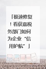 极速修复！看获嘉税务部门如何为企业“信用护航”