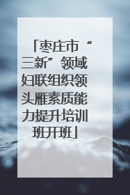 枣庄市“三新”领域妇联组织领头雁素质能力提升培训班开班