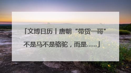 文博日历丨唐朝“带货一哥”不是马不是骆驼，而是……