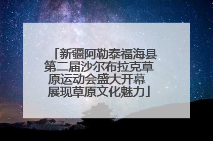 新疆阿勒泰福海县第二届沙尔布拉克草原运动会盛大开幕 展现草原文化魅力