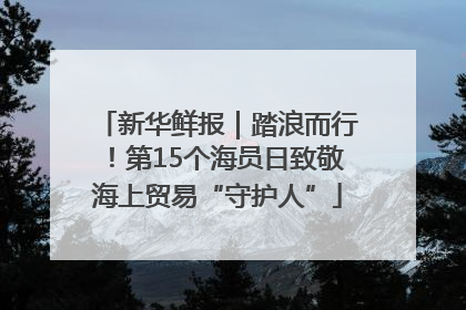 新华鲜报｜踏浪而行！第15个海员日致敬海上贸易“守护人”