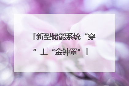 新型储能系统“穿”上“金钟罩”