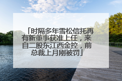 时隔多年雪松信托再有新董事获准上任，来自二股东江西金控，前总裁上月刚被罚