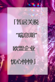 暂居关税“喘息期” 欧盟企业忧心忡忡