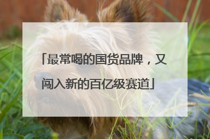 最常喝的国货品牌，又闯入新的百亿级赛道