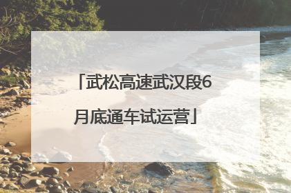 武松高速武汉段6月底通车试运营