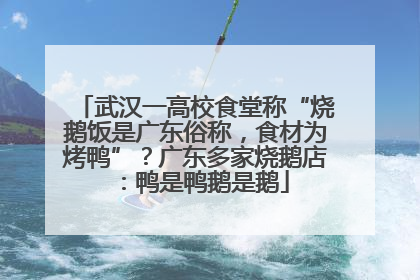 武汉一高校食堂称“烧鹅饭是广东俗称，食材为烤鸭”？广东多家烧鹅店：鸭是鸭鹅是鹅