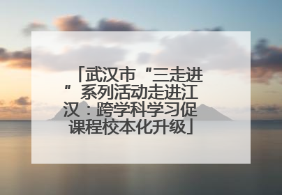 武汉市“三走进”系列活动走进江汉：跨学科学习促课程校本化升级