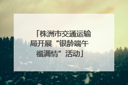 株洲市交通运输局开展“银龄端午福满情”活动