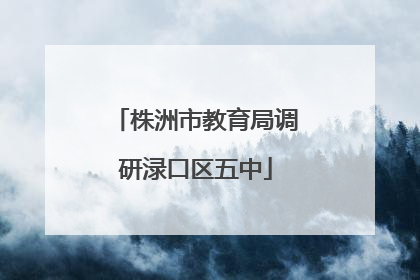 株洲市教育局调研渌口区五中