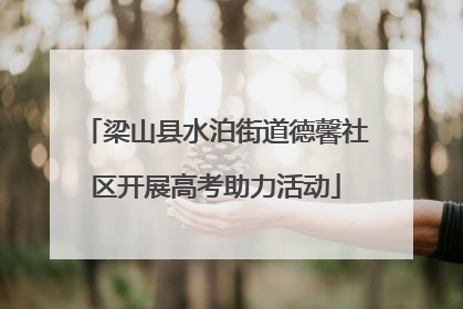 梁山县水泊街道德馨社区开展高考助力活动