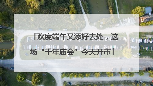 欢度端午又添好去处，这场“千年庙会”今天开市