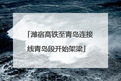 潍宿高铁至青岛连接线青岛段开始架梁