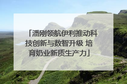 潘刚领航伊利推动科技创新与数智升级 培育奶业新质生产力