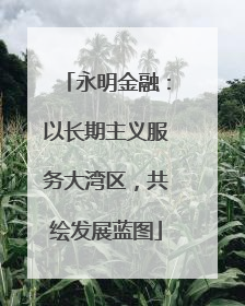 永明金融：以长期主义服务大湾区，共绘发展蓝图