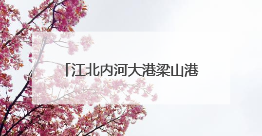 江北内河大港梁山港迎峰度夏煤炭保供忙