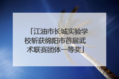 江油市长城实验学校斩获绵阳市首届武术联赛团体一等奖