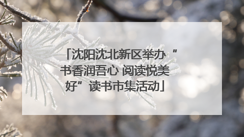 沈阳沈北新区举办“书香润吾心 阅读悦美好”读书市集活动