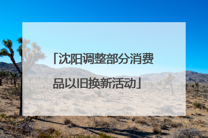 沈阳调整部分消费品以旧换新活动
