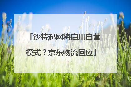 沙特起网将启用自营模式？京东物流回应