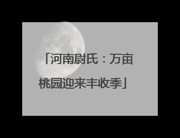 河南尉氏：万亩桃园迎来丰收季