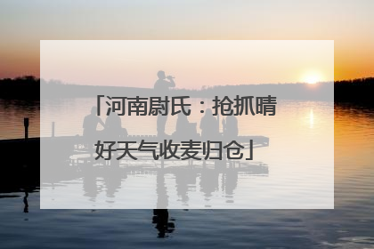 河南尉氏：抢抓晴好天气收麦归仓
