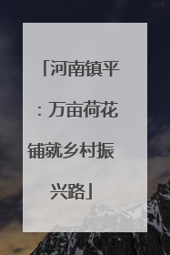 河南镇平：万亩荷花铺就乡村振兴路