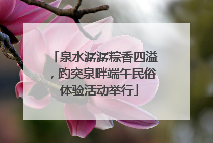 泉水潺潺粽香四溢，趵突泉畔端午民俗体验活动举行