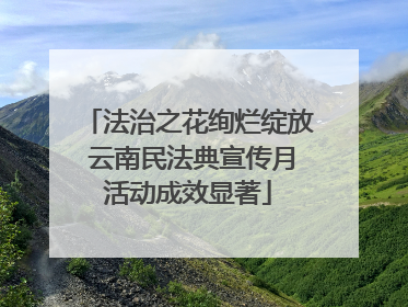 法治之花绚烂绽放 云南民法典宣传月活动成效显著