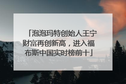 泡泡玛特创始人王宁财富再创新高，进入福布斯中国实时榜前十