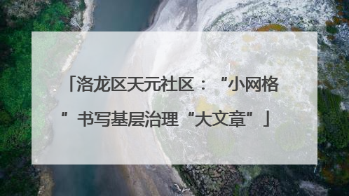 洛龙区天元社区：“小网格”书写基层治理“大文章”