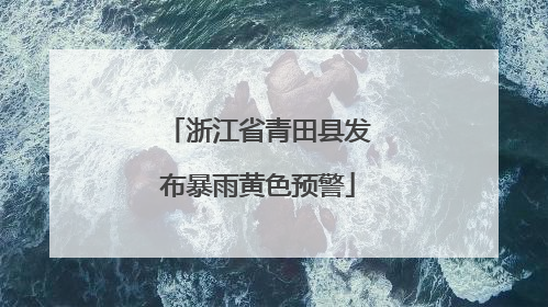 浙江省青田县发布暴雨黄色预警