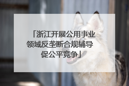 浙江开展公用事业领域反垄断合规辅导 促公平竞争