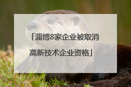 淄博8家企业被取消高新技术企业资格