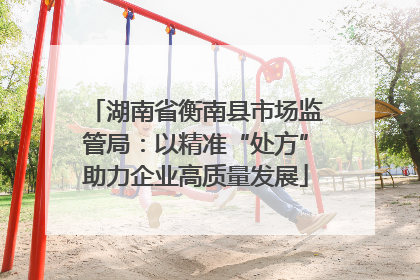 湖南省衡南县市场监管局：以精准“处方”助力企业高质量发展