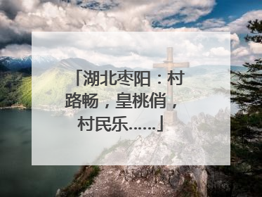 湖北枣阳：村路畅，皇桃俏，村民乐……
