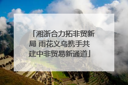 湘浙合力拓非贸新局 雨花义乌携手共建中非贸易新通道