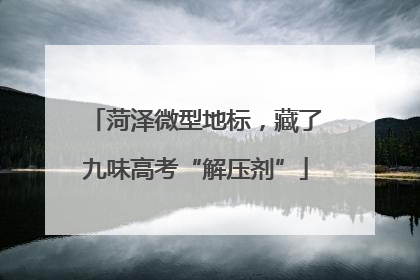 菏泽微型地标，藏了九味高考“解压剂”