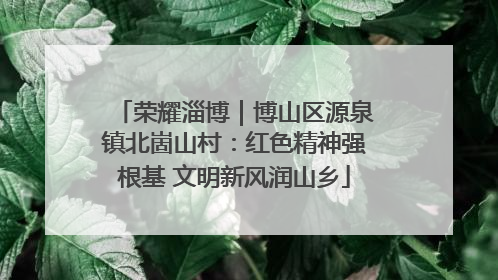 荣耀淄博｜博山区源泉镇北崮山村：红色精神强根基 文明新风润山乡