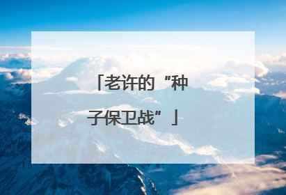 老许的“种子保卫战”