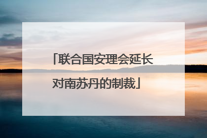 联合国安理会延长对南苏丹的制裁