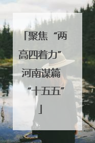 聚焦“两高四着力” 河南谋篇“十五五”
