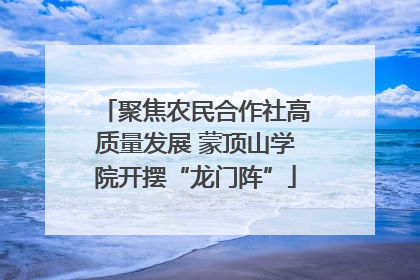 聚焦农民合作社高质量发展 蒙顶山学院开摆“龙门阵”