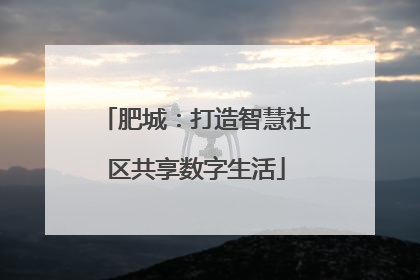 肥城：打造智慧社区共享数字生活
