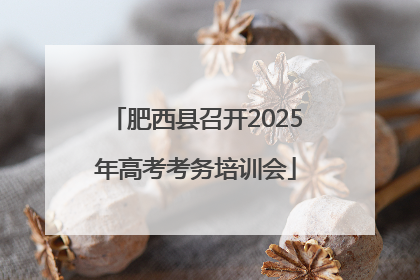 肥西县召开2025年高考考务培训会