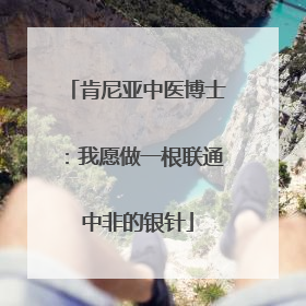 肯尼亚中医博士：我愿做一根联通中非的银针