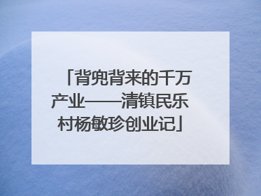 背兜背来的千万产业——清镇民乐村杨敏珍创业记