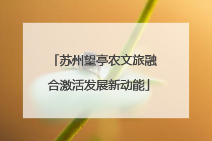 苏州望亭农文旅融合激活发展新动能
